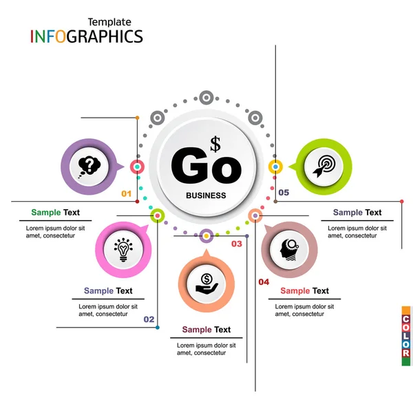 Infographics business sjabloon elementen — Stockvector