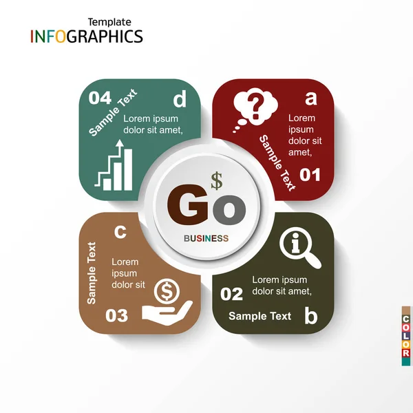 Infographie, graphique géométrique, entreprise — Image vectorielle