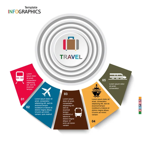 Călătorie, infografie, transport, ilustrație vectorială — Vector de stoc