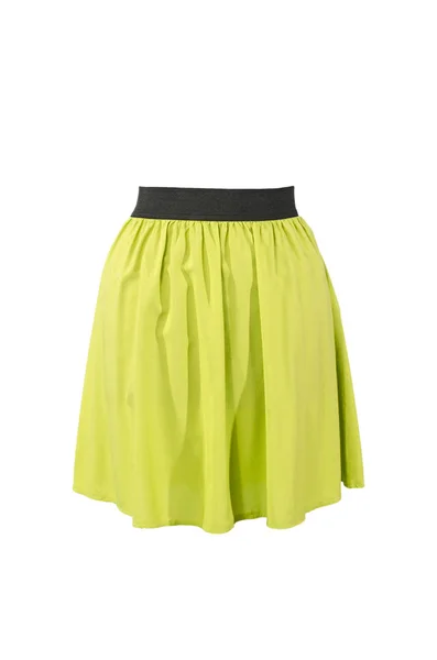 Summer neon green skirt isolated on white background. — Stock Photo, Image