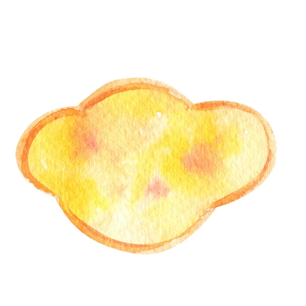 Yellow watercolour spots . Watercolor splash. — Stock Photo, Image