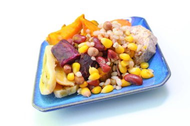 Tahıl haşlanmış karışımı yakın çekim