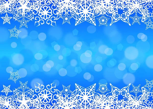 Синяя рождественская тема со снежинкой — стоковое фото