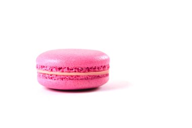 Lezzetli pembe macaron.