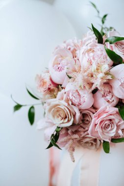 Kabarık pembe şakayık çiçekler arka plan