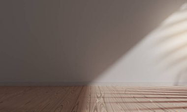 3D görüntüleme boş zemin tahtası ve beyaz arkaplan