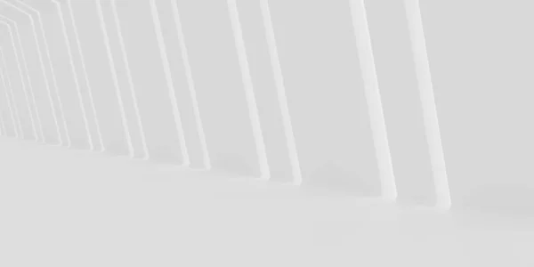 3D απόδοση Άδειο λωρίδα Σύγχρονο λευκό φόντο. — Φωτογραφία Αρχείου