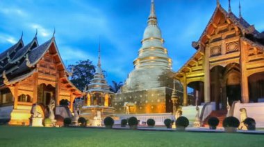 Wat Phra Singh Tapınağı famouse yer Chiangmai Tayland. 