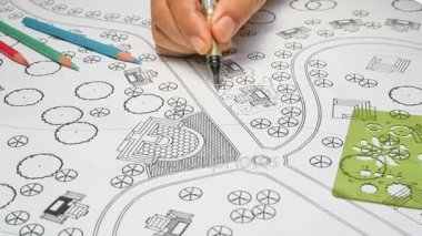 Peyzaj planları Resort için tasarımlar..