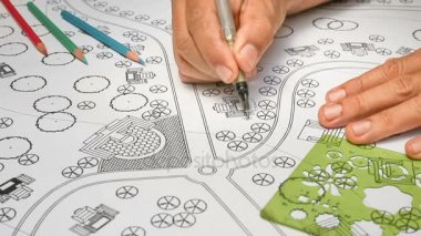 Peyzaj planları Resort için tasarımlar..