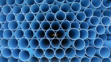 Depoda yığılmış Pvc boru.