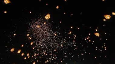 Kesintisiz döngü float Asya fenerler Chiang Mai, Tayland