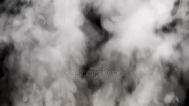 Bezszwowe pętli steam na ciemnym tle. — Wideo stockowe