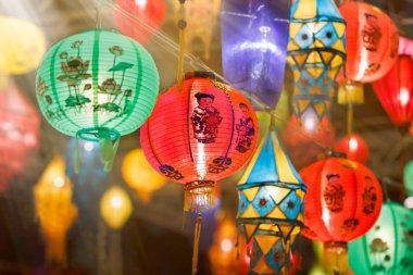 Uluslararası Asya Fener festival, chiangmai Tayland.