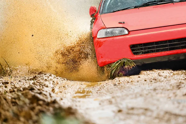 Rally auto in pista sterrata — Foto Stock