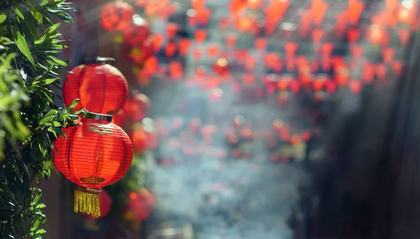 Chińskie latarnie noworoczne w Chinatown — Zdjęcie stockowe