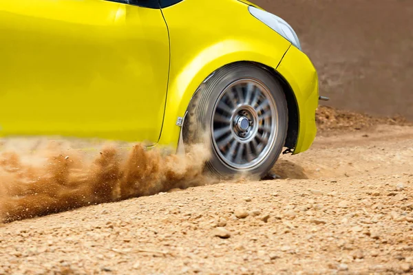 Rally car in dirt track. — Stock Photo, Image