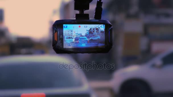 Μπροστινή κάμερα αυτοκίνητο εγγραφής — Αρχείο Βίντεο
