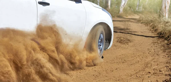 Rally autó fordult a pályán — Stock Fotó