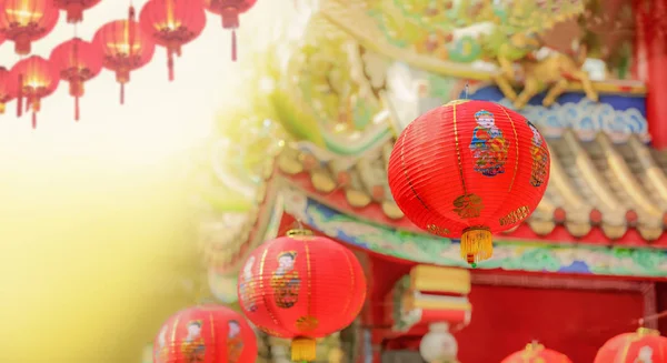 Linternas de año nuevo chino en la ciudad de China. —  Fotos de Stock