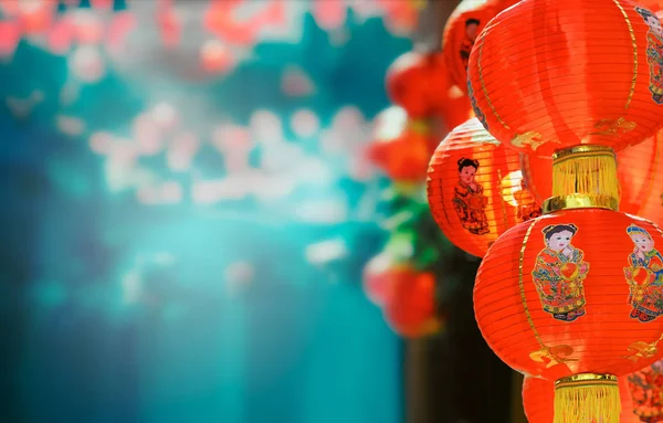 Linternas en el festival chino de año nuevo . — Foto de Stock