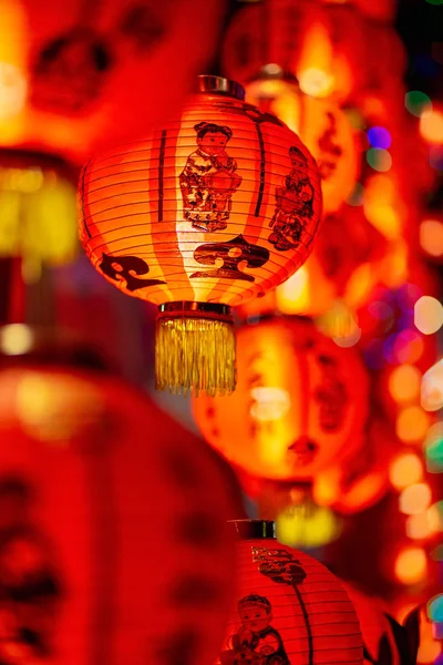 Lanternas de ano novo chinês em chinatown. — Fotografia de Stock