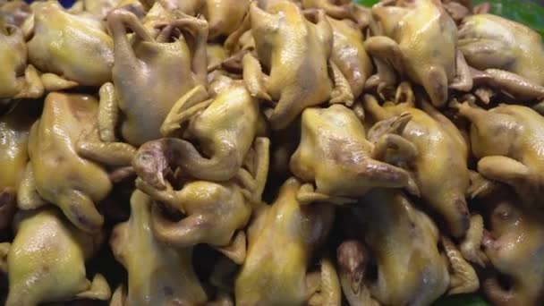 Chinesisches Neujahrsfest Entlein Oder Geschmorte Ente Und Gekochtes Huhn Auf — Stockvideo