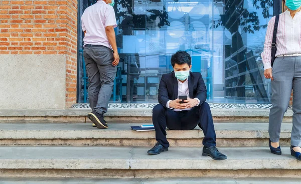 Uomo Affari Difficoltà Perdita Posti Lavoro Causa Della Pandemia Del — Foto Stock