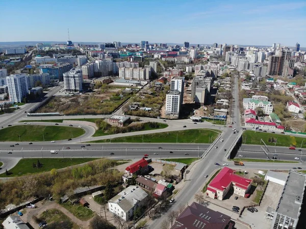 Vista Desde Cielo Ufa Bashkortostán Rusia Mayo 2018 Dji Mavic —  Fotos de Stock