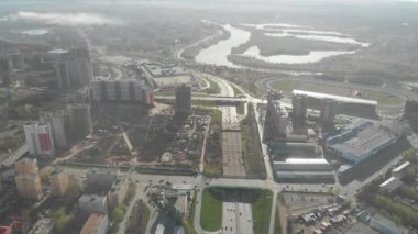  Şehrin üzerinde uçuş / Ufa Başkurdistan Rusya 2018, ile DJI indeks işlem Mavic hava Mayıs