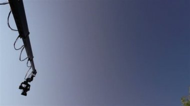 kamera üzerinde bir vinç