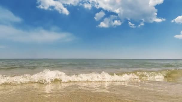 Bølger på stranden – stockvideo