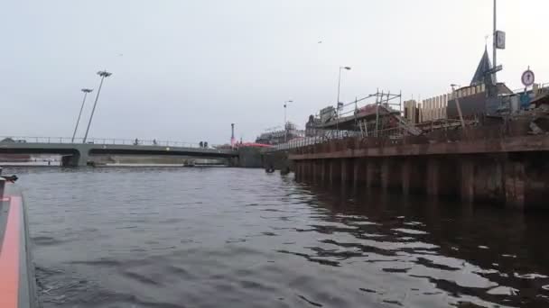 アムステルダムの運河 — ストック動画