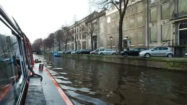 Каналы Амстердама — стоковое видео