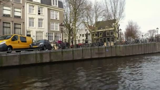 Kanałów w Amsterdamie — Wideo stockowe