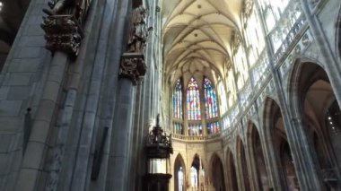 Prag, - 21 Ağustos 2017. İçinde St. Vitus Katedrali