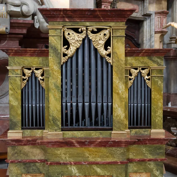 Small Church Organ Stock Photo