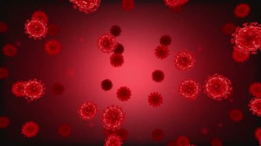 Coronavirus kırmızı arkaplan