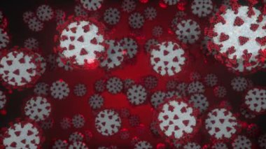 Coronavirus kırmızı arkaplan