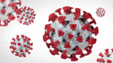 Beyaz arkaplanda Coronavirus