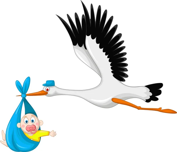 Stork and baby — Stock Photo, Image