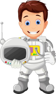 komik karikatür astronot