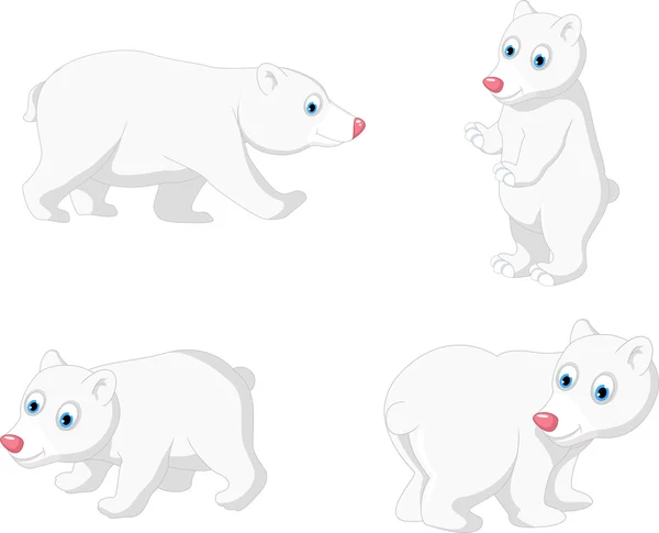 Polar bear cartoon collectie — Stockfoto