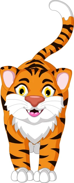 Cute tiger cartoon posing — Stock Photo, Image