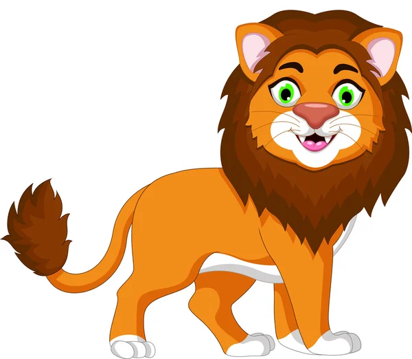 Lindo león de dibujos animados —  Fotos de Stock