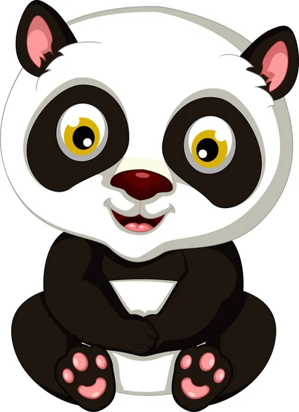 Panda dessin animé assis — Photo