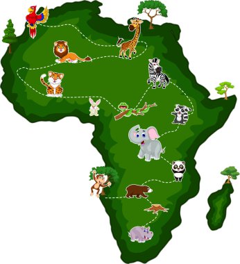 Afrika hayvan tasarım için