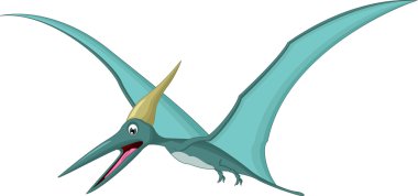 mutlu pterodactyl karikatür