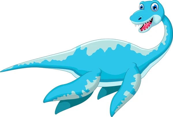 Dibujos animados de dinosaurios de natación — стокове фото