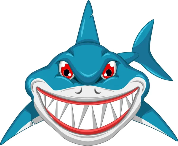 Angry shark cartoon — Stock Photo © starlight789 #125838124